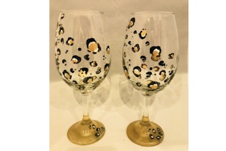 Paint Nite: Leopard Wine Glasses
